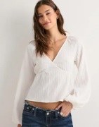 Nelly - Hvit - Structure Blouse