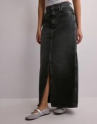 Only - Svart - Onlcilla Long Slit Skirt Dnm Noos
