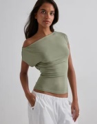 Nelly - Grønn - Ultra Soft Shoulder Top