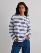 Pieces - Rutete/Stripete - Pcmila Ls Loose Tee Jrs Noos Bc