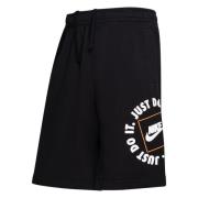 Nike Shorts NSW Fleece JDI - Sort/Hvit