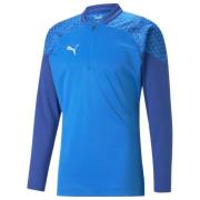 PUMA Treningsgenser teamCUP 1/4 Glidelås - Electric Blue Lemonade