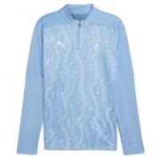 Manchester City Treningsskjorte Pre Match 1/4 glidelås - Blå/PUMA Whit...