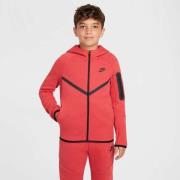 Nike Hettegenser NSW Tech Fleece FZ 24 - Rød/Sort Barn