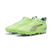 PUMA Ultra 5 Match MG Lights Out - Fizzy Apple/Hvit/Blå Barn