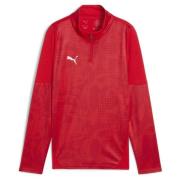PUMA Treningsskjorte teamCUP 1/4 glidelås - Puma Rød/Puma Sølv Barn