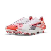 PUMA Ultra 5 Ultimate FG Unlimited - Hvit/Sort/Glowing Red