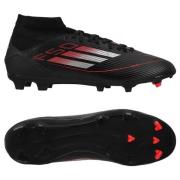 adidas F50 League Mid FG/AG Stealth Victory - Svart/Grå En/Lucid Red