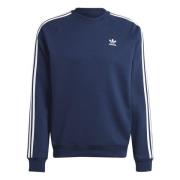 adidas Genser 3-Stripes Crew - Natt Indigo/Hvit