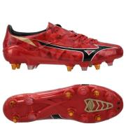 Mizuno Alpha II Made in Japan SG Ruby Red - MORELIA 40th Red/Svart/Gul...