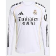 Adidas Real Madrid 25/26 Long Sleeve Home Authentic Jersey