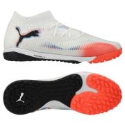 PUMA Future 8 Pro Cage TT Untamed - PUMA White/PUMA Svart/Glødende rød