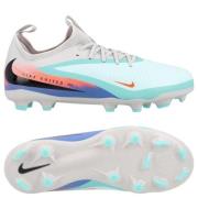 Nike Phantom 6 Academy Low Cut MG United - Turkis/Oransje Barn