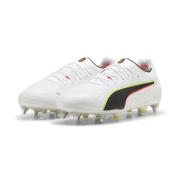 PUMA King 20 Ultimate SG Unleashed - PUMA White/Glødende rød/Gul