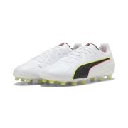 PUMA King 20 Pro FG/AG Unleashed - PUMA White/Glødende rød/Gul