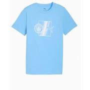 MCFC FtblCulture Tee Jr Team Light Blue-PUMA White