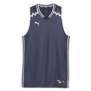 PUMA Basketballdrakt Hoops - Navy/Hvit